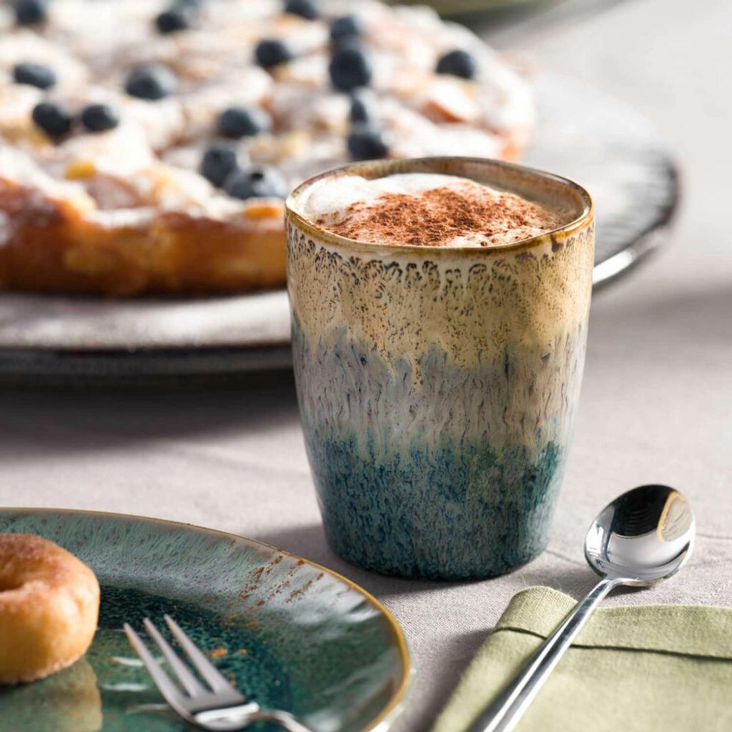 Tasse à Expresso Leonardo Matera 90 Ml - Grès Vert Fait Main - Passe Au Lave-vaisselle Et Micro-ondes