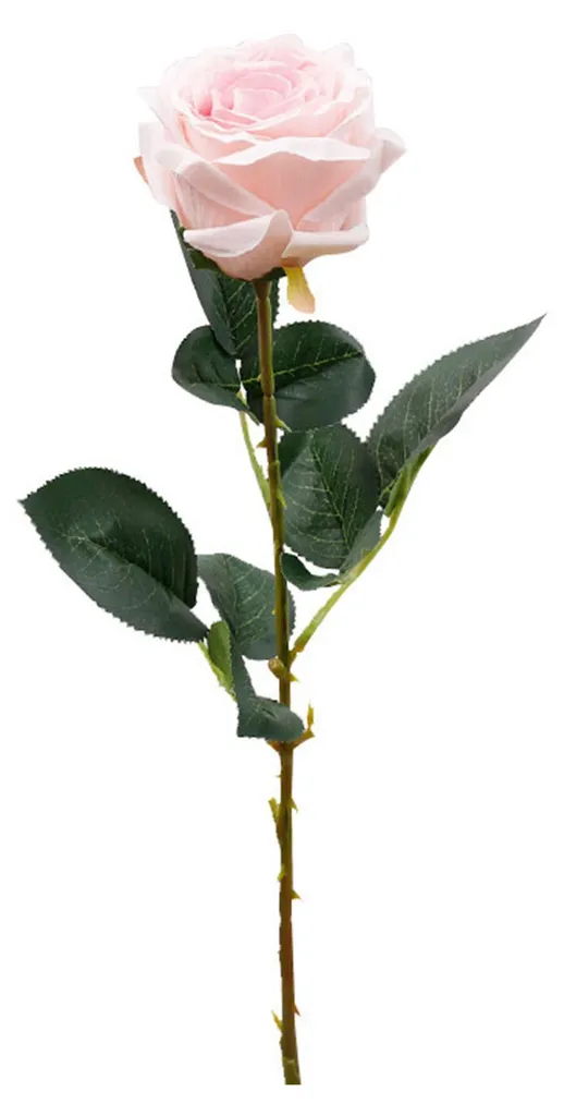 Rose artificielle pour mariage et fête déco rose clair réaliste 50cm