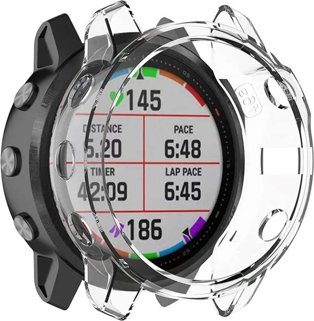 Custodia Garmin Fenix 6S 42mm TPU Trasparente - Protezione Bumper Subtel - 1