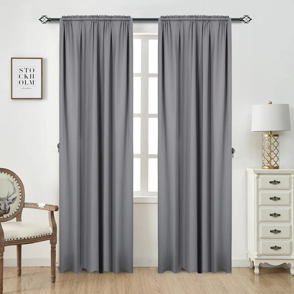 Exclusive Home Burke Set Di 2 Tende Oscuranti 132x213 Cm – Grigio Scuro – Con Occhielli Argento – Termiche E Isolanti - 3