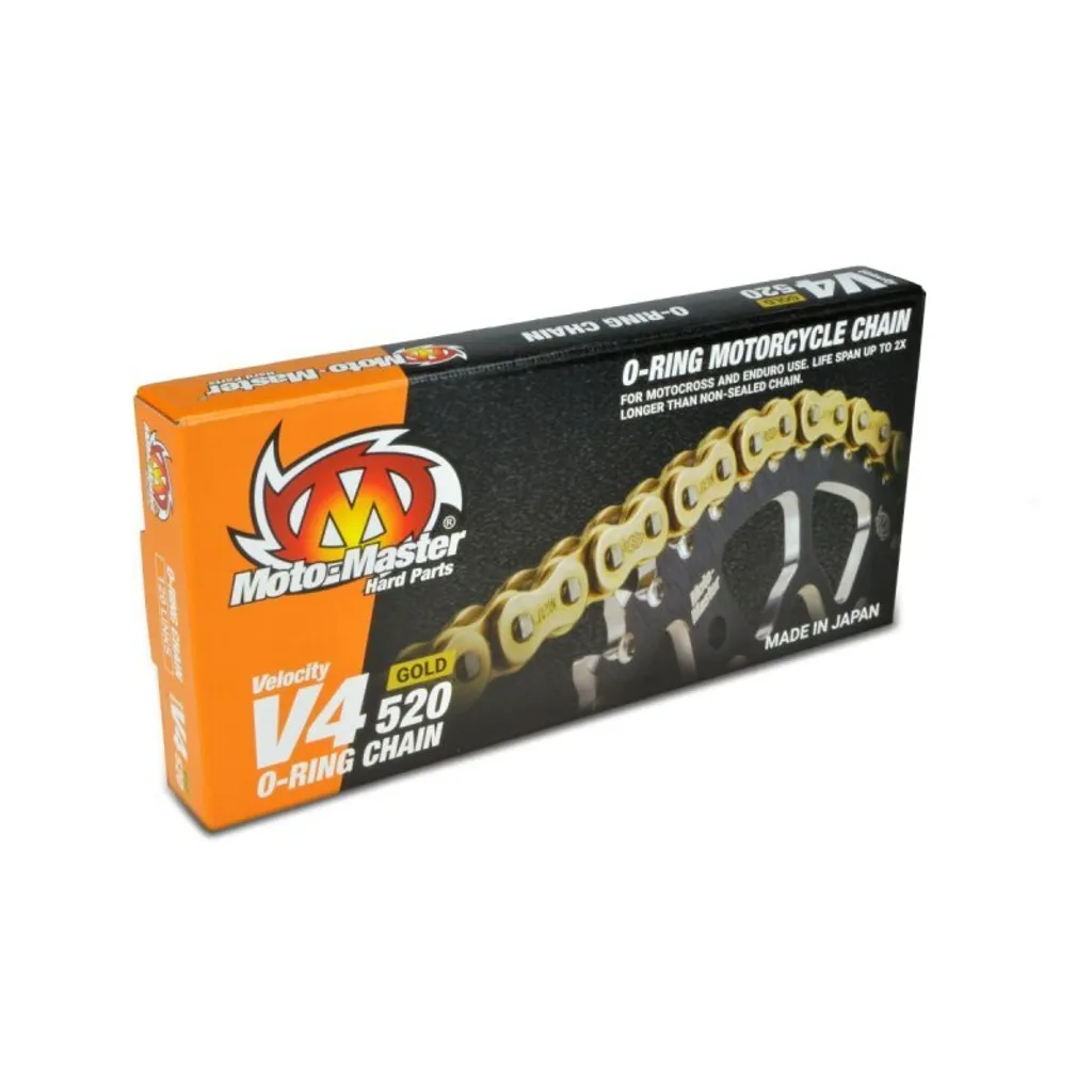 Chaîne 520G joints toriques V4 pas de 520 couleur or 120 maillons