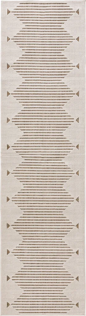 Tapis de Couloir Intérieur et Extérieur Kano Beige - 80x300 cm A3