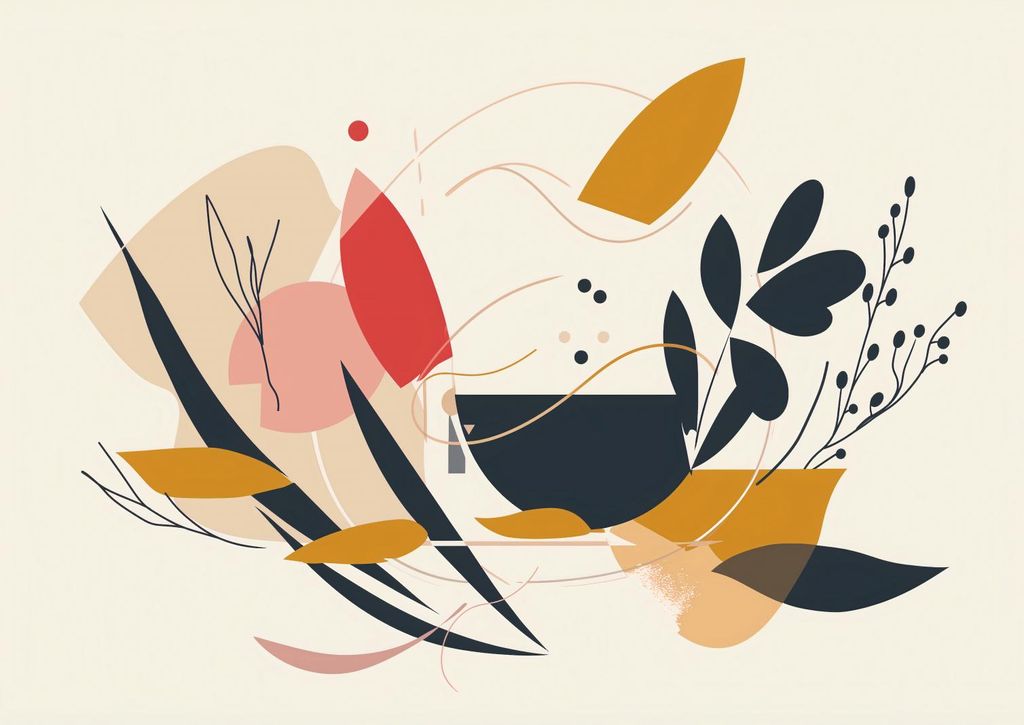 Plakat 42x29,7cm Schwungvolle Flora