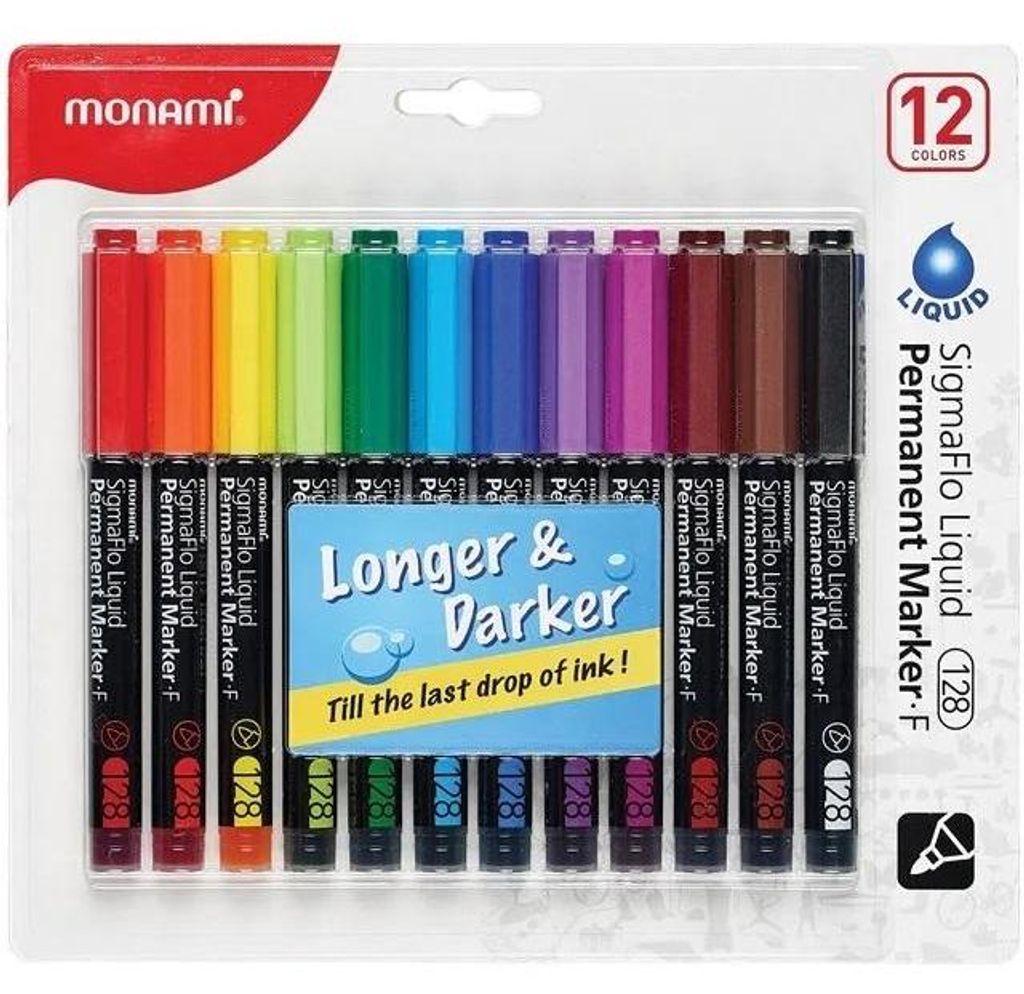 Marker Permanentny Sigmaflo F 128 12 col. Monami (2080135703)