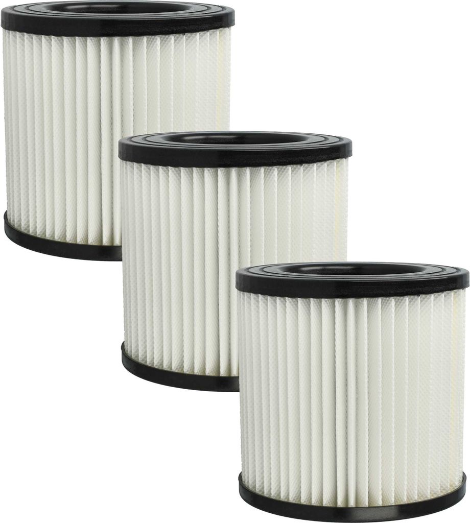vhbw 3x Staubsaugerfilter kompatibel mit Scheppach ASP30-ES, ASP30-OES, ASP20, ASP20-ES, ASP 30 PLUS, NTS30 Premium Staubsauger - HEPA-Filter Weiß