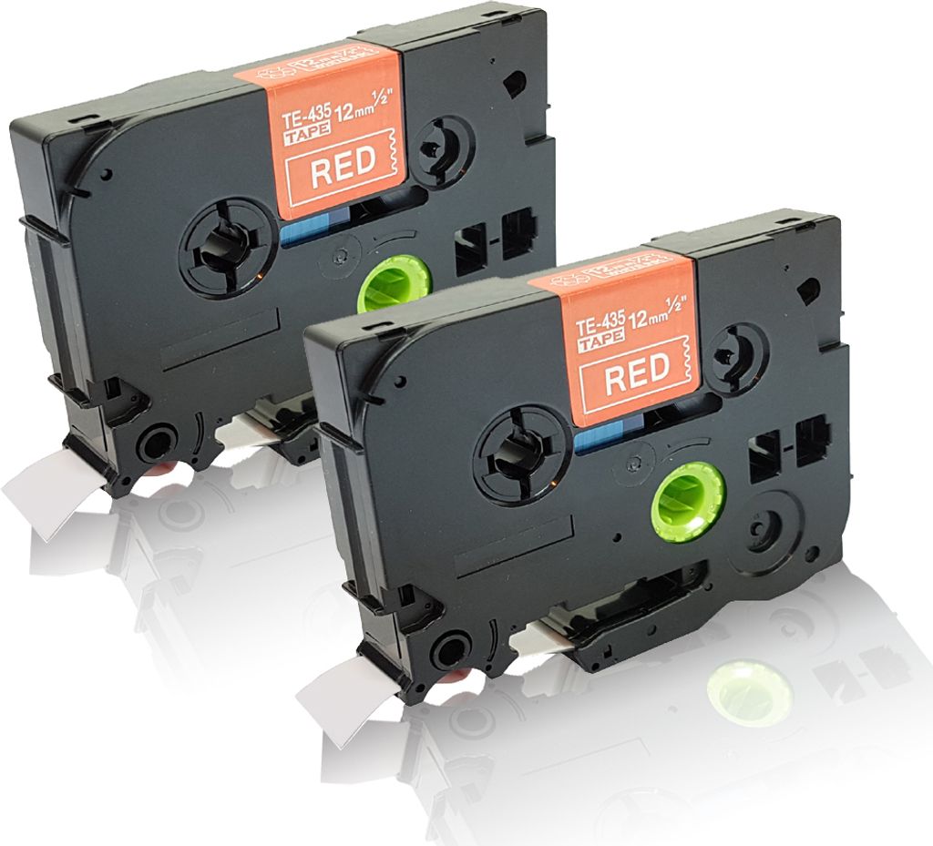 Print-Klex 2x Schriftband kompatibel kompatibel mit Brother TZE-435 P-Touch D400 P-Touch D400AD P-Touch D400 Series P-Touch D400VP TZ435 laminiert ...