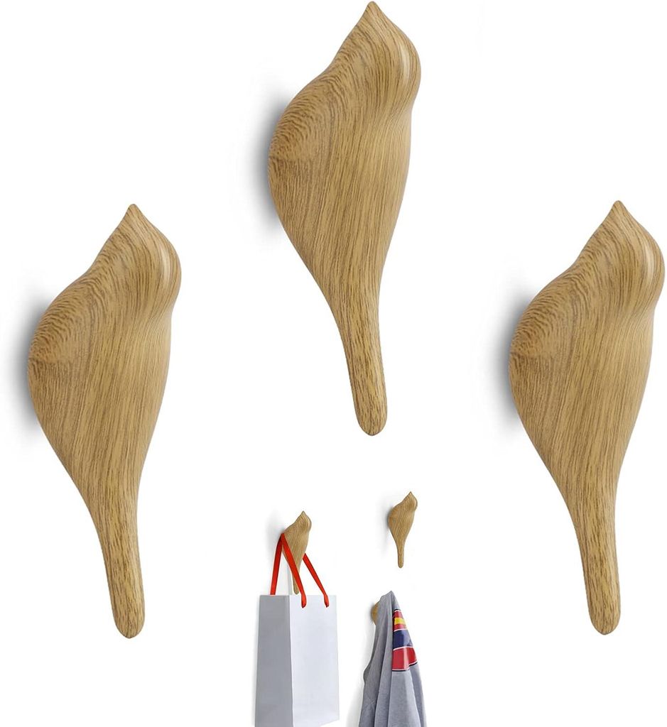 Kleiderhaken, Multifunktionaler Wandhaken zum Aufhängen von Mänteln, Handtüchern, Hüten, Taschen - 3 Stück