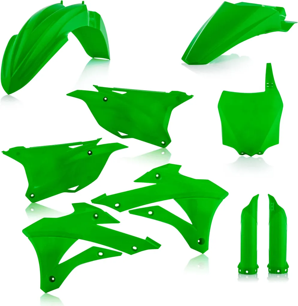 Pack rénovation carrosserie verte ACERBIS 9 pièces pour KAWASAKI KX
