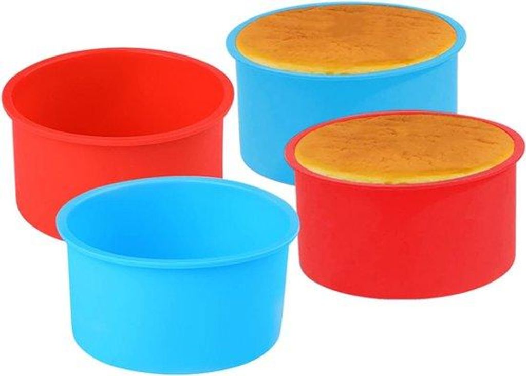 Silikon-Backformen, 10,5 cm, 4-teilig, schnelle Entformung
