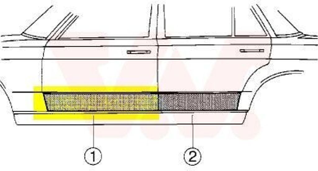 VAN WEZEL 3010176 Autotür Reparaturblech äusserer Teil unterer Teil vorne Rechts passend für MERCEDES-BENZ Stufenheck (W123) W123 T-modell (S123)