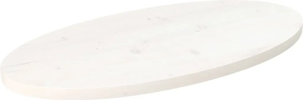 Piano per Tavolo Ovale in Legno Bianco 80x40 Maison Exclusive