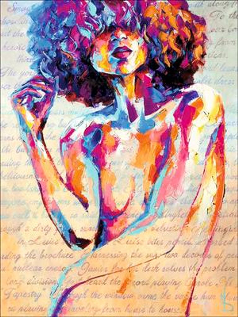 Leinwandbild Colourful Woman I 57x77 cm