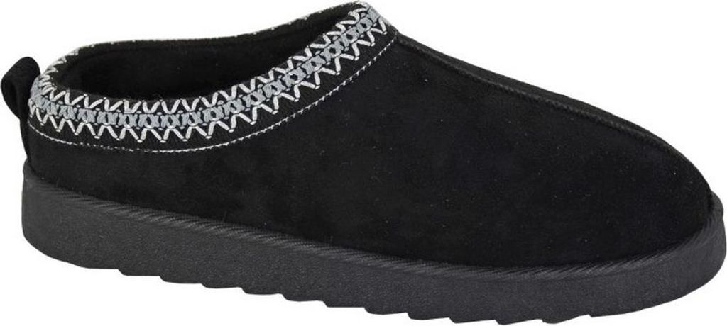 Cipriata - "Dana" Pantoffeln für Damen, WildKunstleder DF4614 (42 EU) (Schwarz)