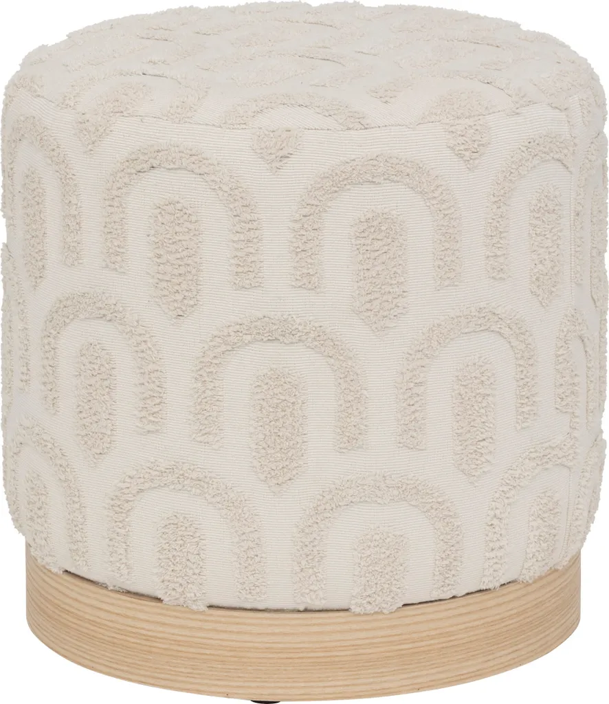 Pouf Repose-Pieds Copas Blanc - Siège d'Appoint Idéal pour Petit Salon