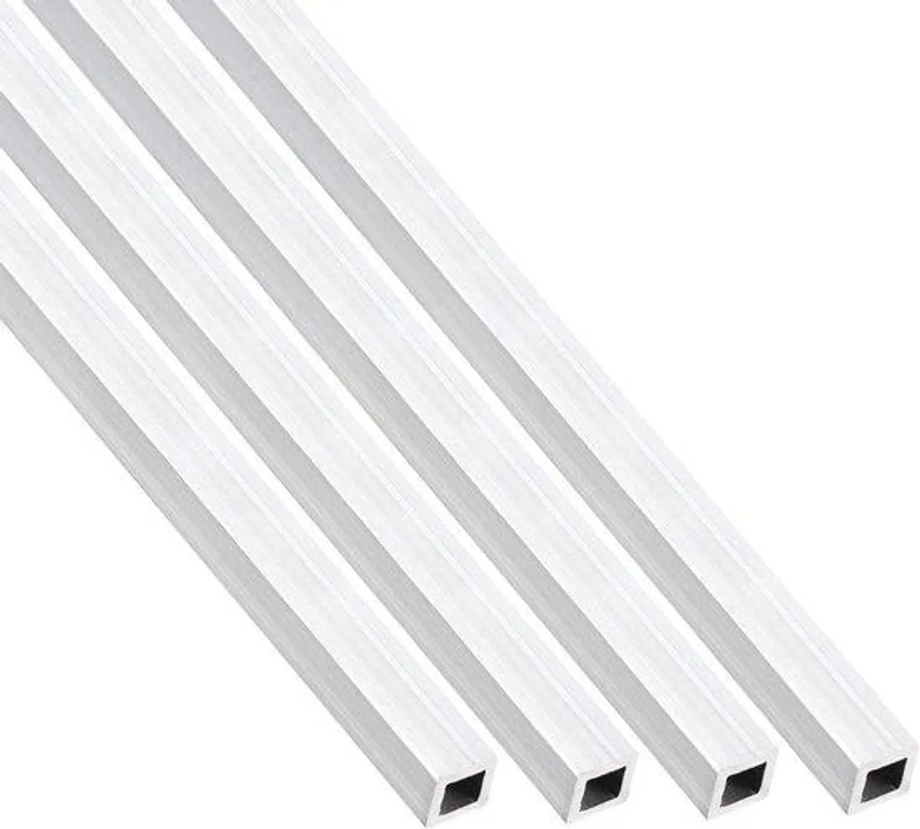 Profilé carré aluminium 6x6mm épaisseur 1mm longueur 200mm Alu 6063