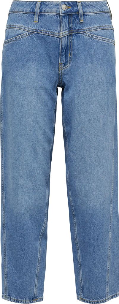 comma Damen Jeans Barrel-Leg Relaxed Fit Mid-Rise-Bundhöhe Ankle-Länge