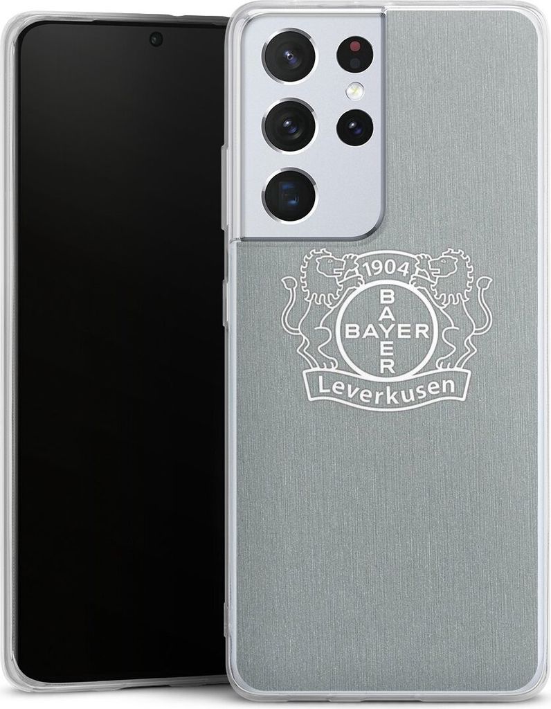 DeinDesign Handyhülle für Samsung Galaxy S21 Ultra 5G Silikon Hülle Case Smartphone Schutzhülle Bayer 04 Leverkusen Offizielles Lizenzprodukt W...