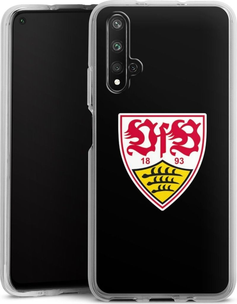 DeinDesign Handyhülle für Huawei Nova 5T Silikon Hülle Case Smartphone Schutzhülle Offizielles Lizenzprodukt VfB Stuttgart Wappen