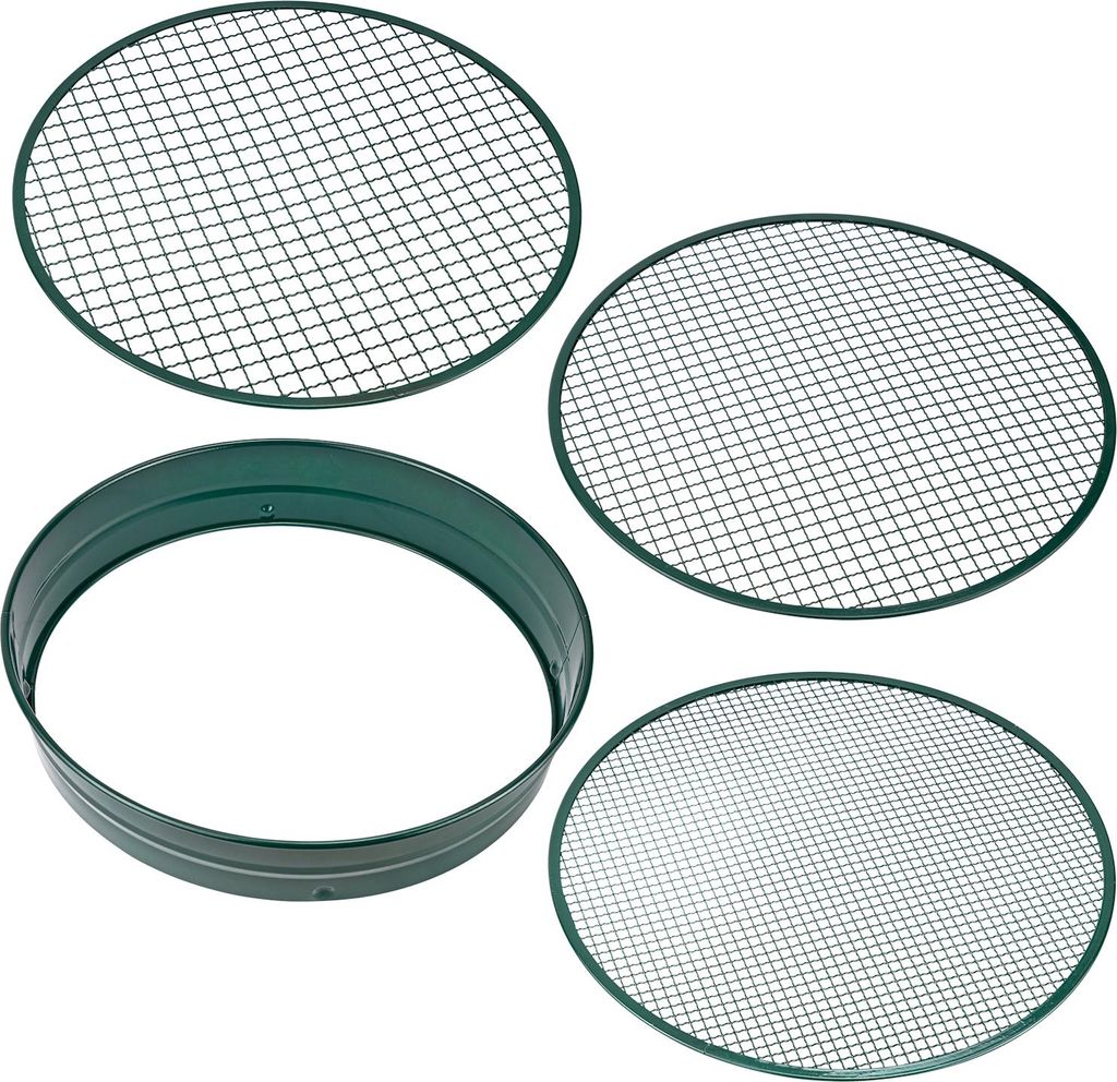 Gartensieb Metall 3in1, robustes Metallrandsieb & Produktbild 