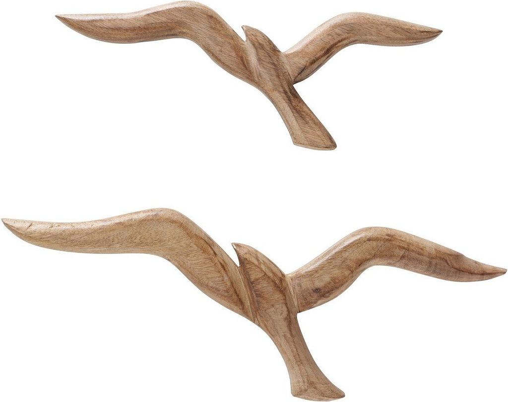 Boltze Wandobjekt Seagull Wanddeko aus Holz, Vägel, maritimes Motiv
