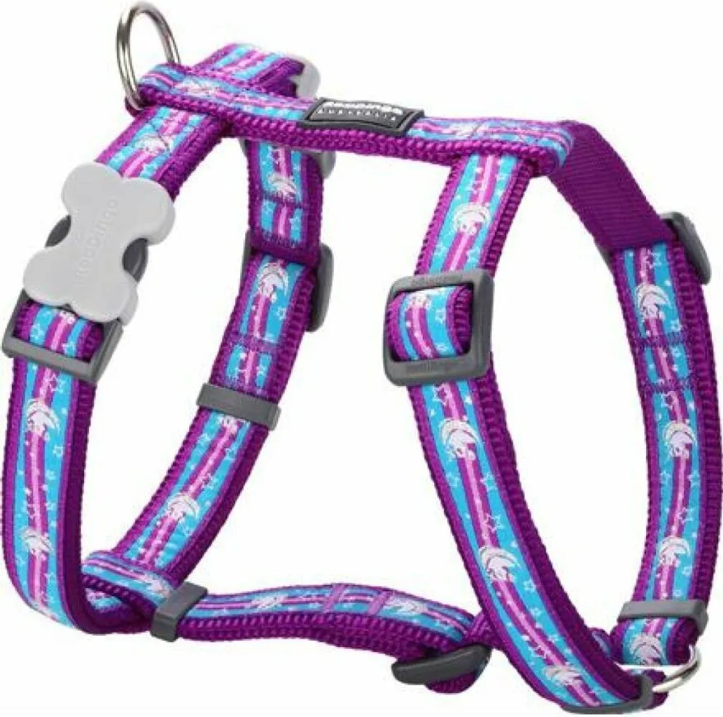 Harnais Chien Anti-Étranglement Red Dingo Licorne 37-61 cm Sécurisé
