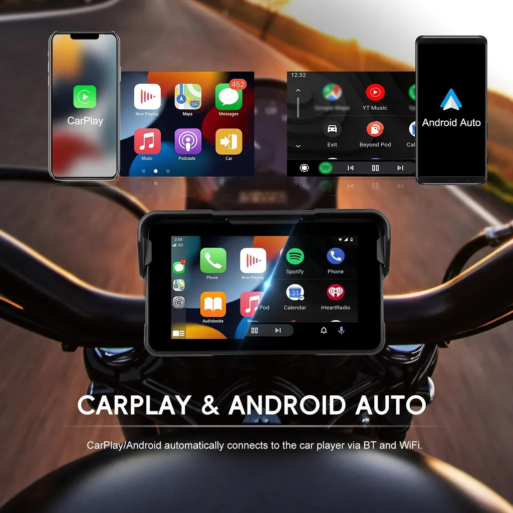 Autoradio Tactile Android Auto avec Résolution 854x480 et Lecture Carte TF