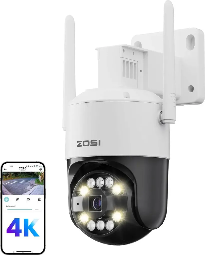 Telecamera Sorveglianza PTZ 8MP AI: Tracking Automatico e 4K