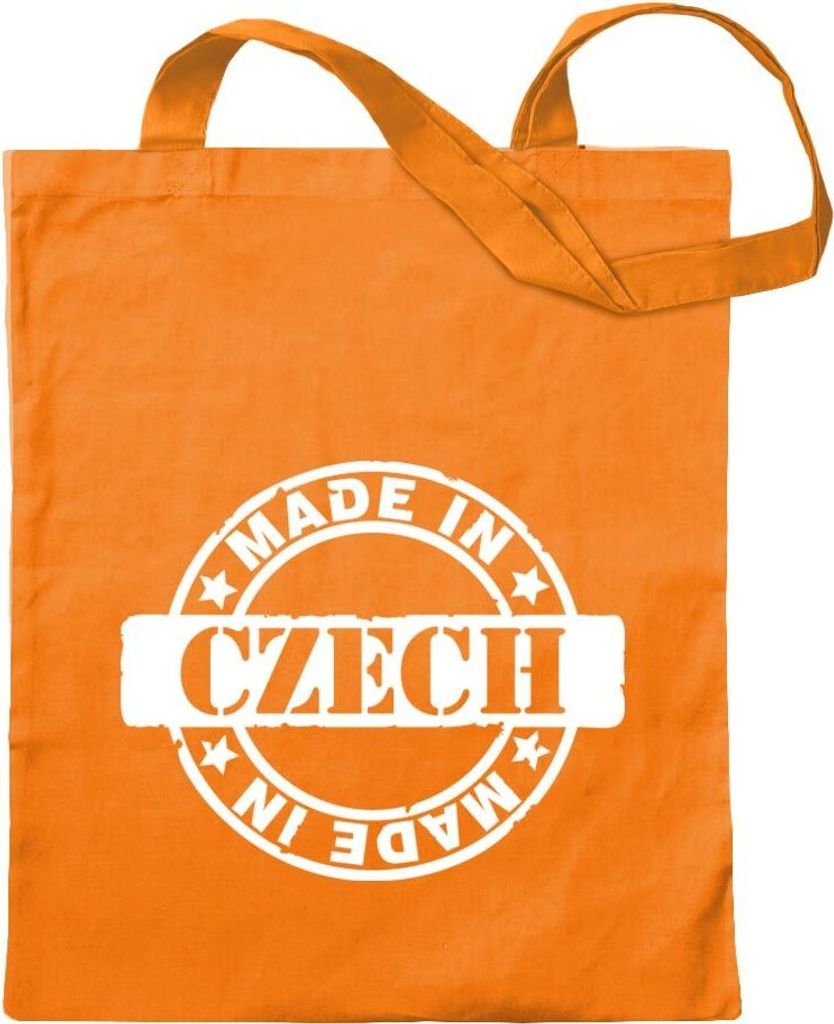 Kiwistar - Baumwolltasche - mandarin - Czech - Tragetasche Stoffbeutel Umhängetasche Langer Henkel