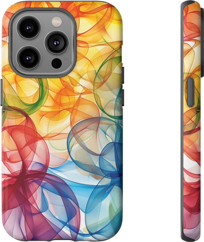 Bunte abstrakte Farbformen – Hülle Kompatibel mit iPhone 14 Pro