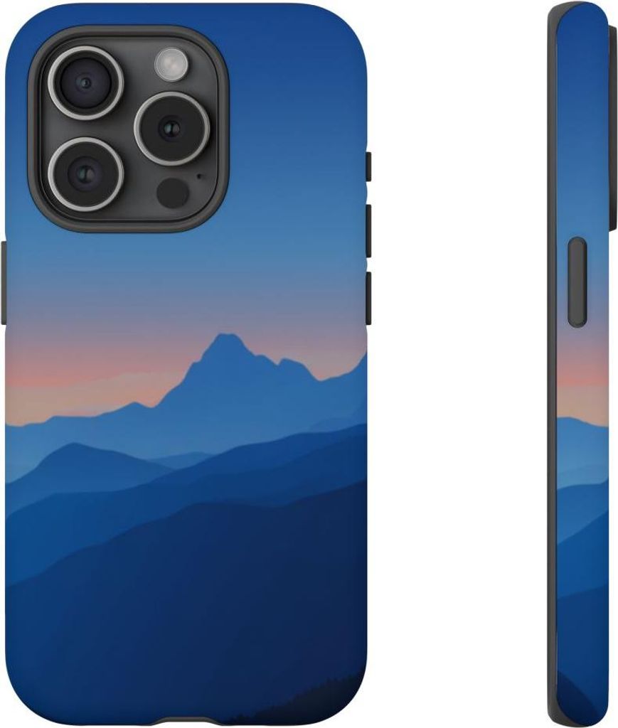 Surrealer Sonnenaufgang in den Bergen – Hülle Kompatibel mit iPhone 15 Pro