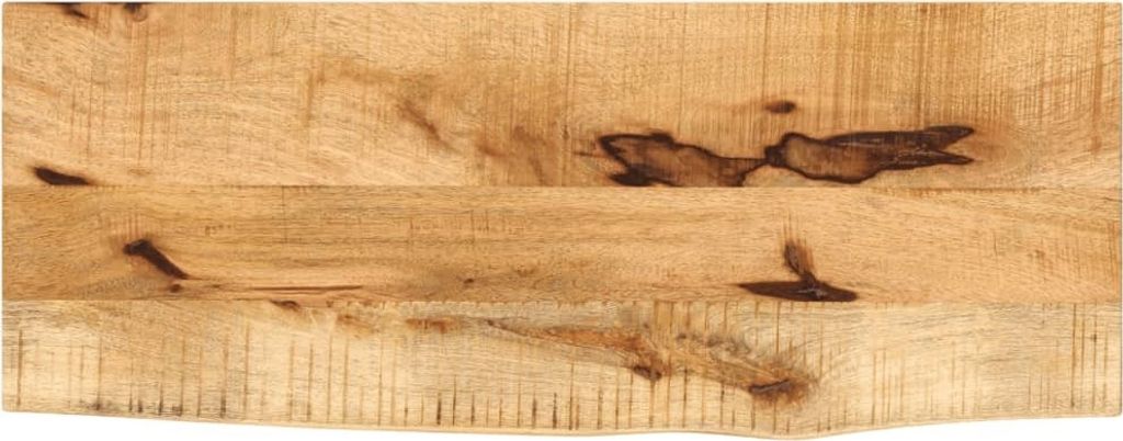 Tischplatte 90x20x3,8 cm Baumkante Massivholz Raues Mangoholz