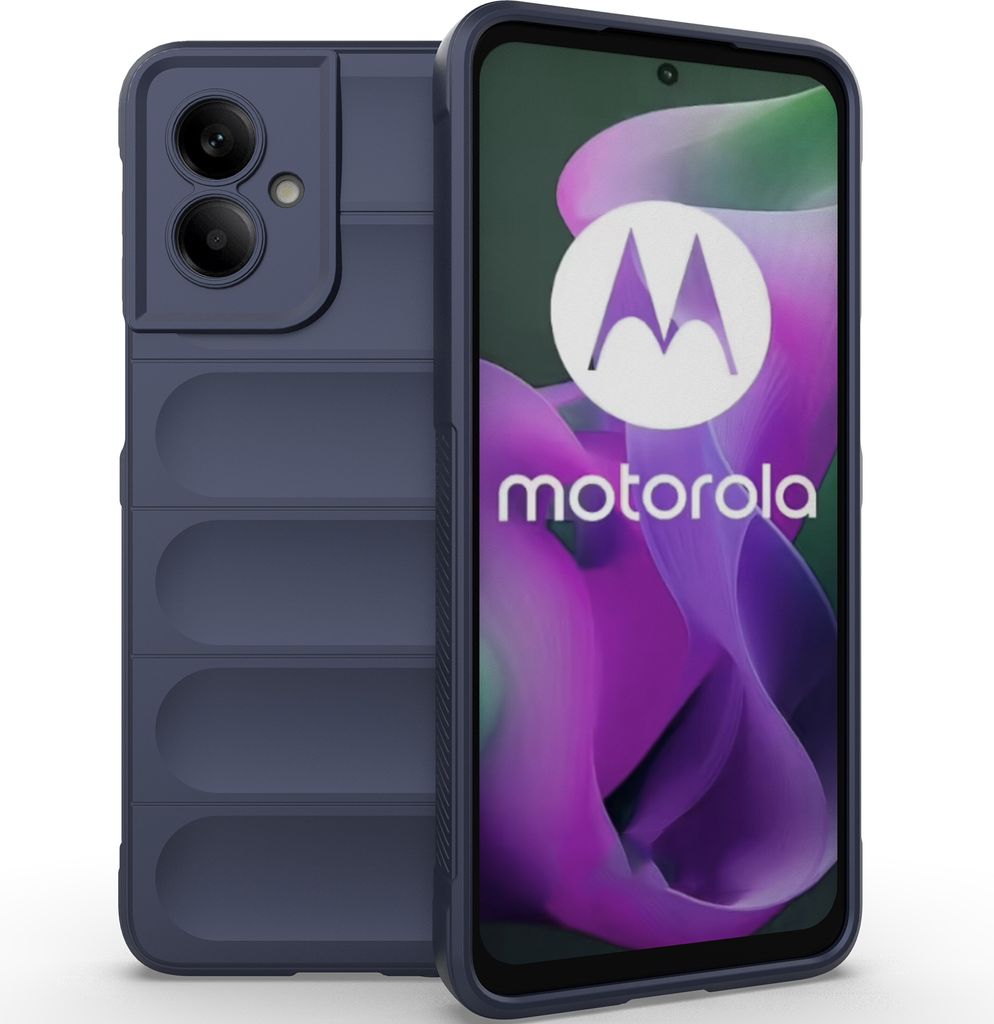 Handyhülle für Motorola Moto G55 Weich TPU Silikon Stossfest Anti-rutsch Hülle Dunkelblau