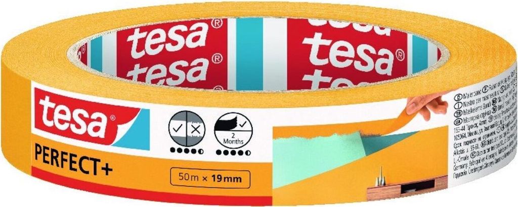 Tesa 56537-00000-01 tesa Malerband Perfect+ 50m x 30mm Productafbeelding 