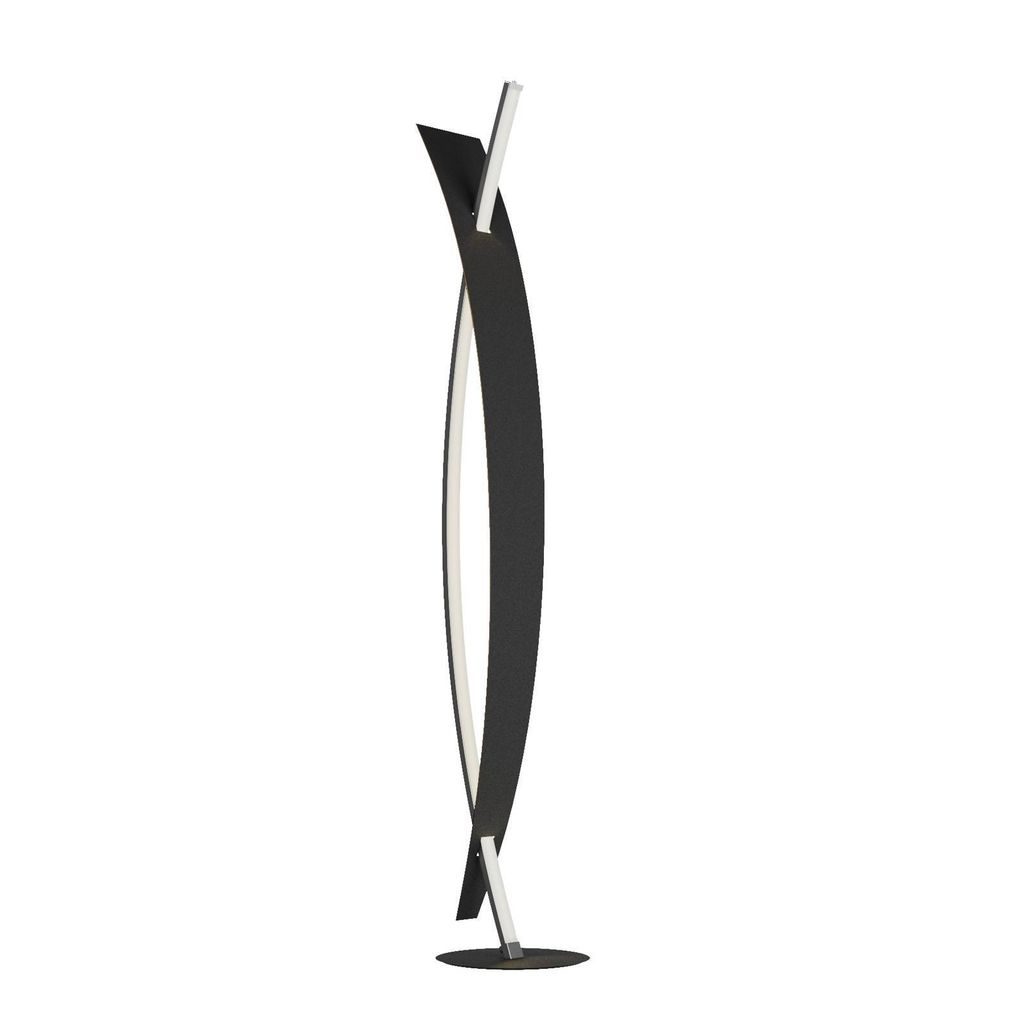 Lucande LED-Stehleuchte Marija, schwarz, Metall, Höhe 140 cm