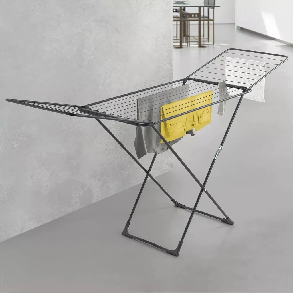 Stendibiancheria Tomado Fuji 20m Nero - Eleganza e Praticità 107x55cm