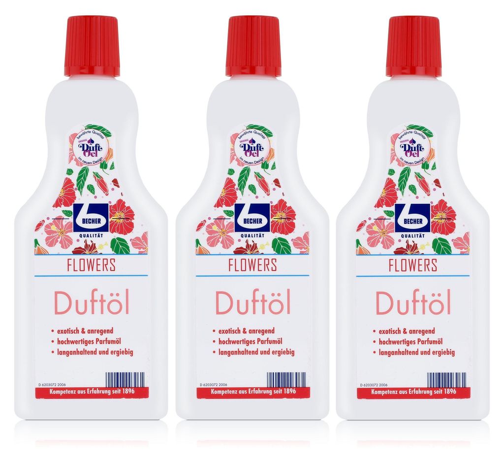 Dr. Becher Duftöl Flowers 500ml - Parfumöl (3er Pack) Produktbild 