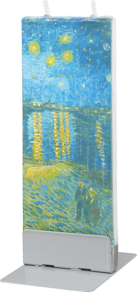Gilde Wachs Flachkerze "Starry Night Over the Rhone" VE 7 Produktbild 