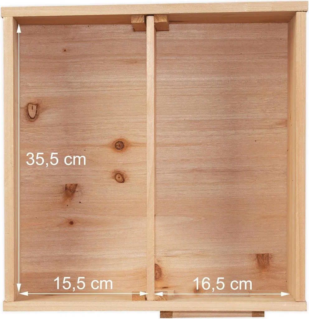 Maison pour hérisson anti-prédateur en bois de sapin avec 2 compartiments - 4