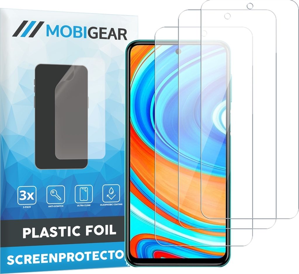 Mobigear Xiaomi Redmi Note 9 Pro Displayschutz Schutzfolie - Hüllenfreundlich (3er Pack)