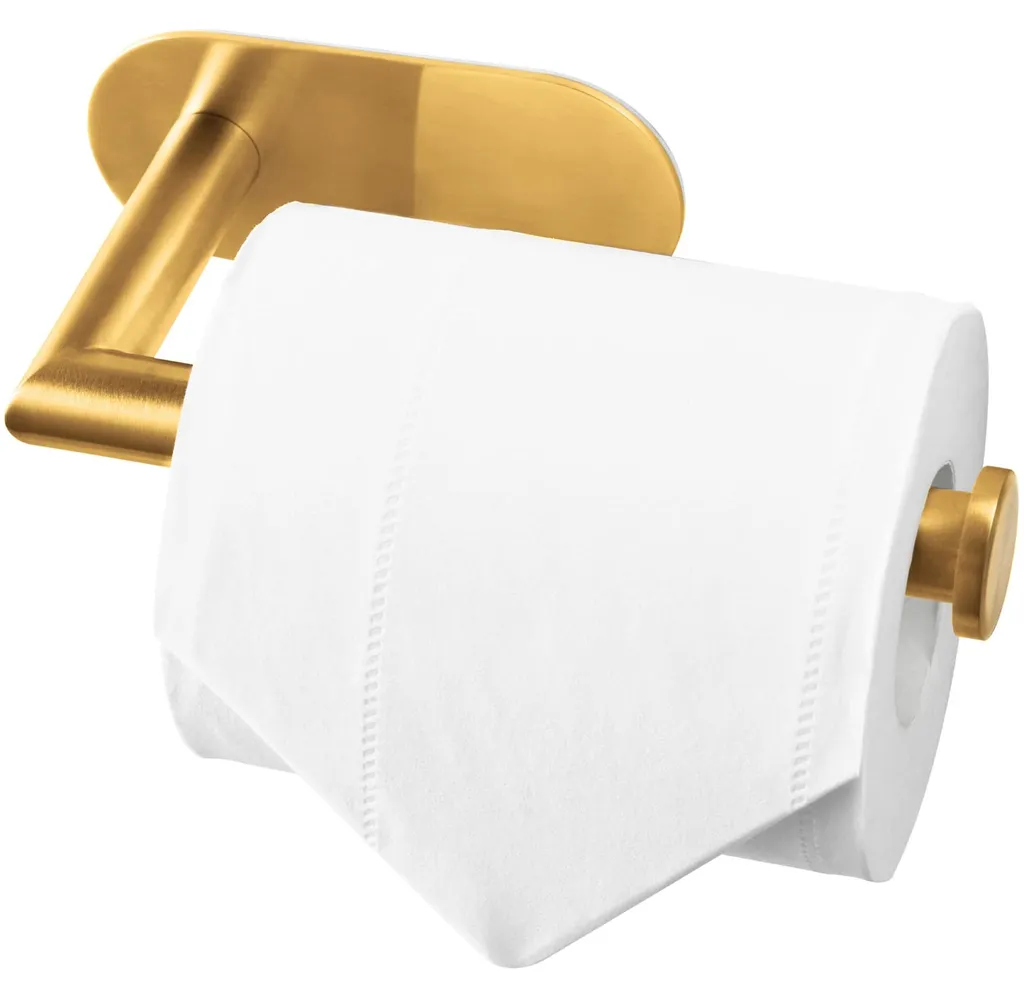 Accessoire WC doré sans perçage pour salle de bains et cuisine chic