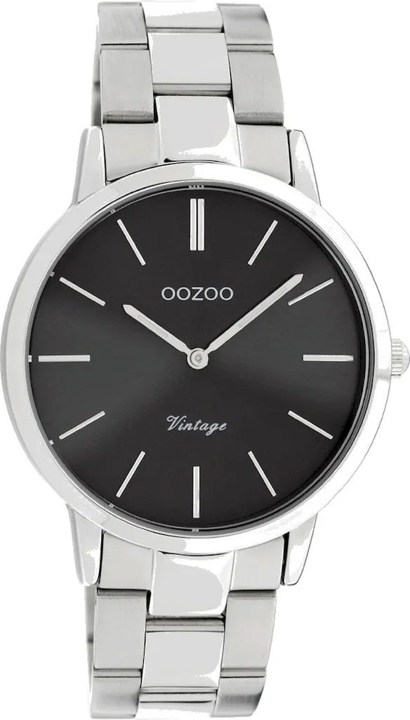 Oozoo C20030 : Montre femme élégante argent gris avec bracelet confortable