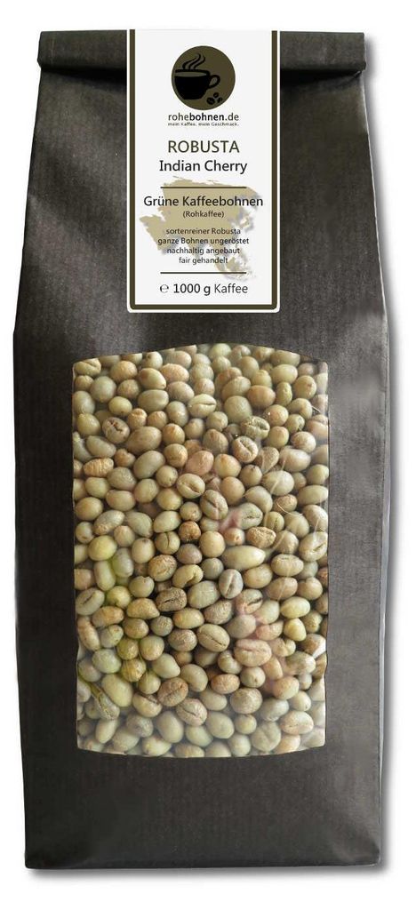 Rohkaffee Robusta Indian Cherry 1000g Produktbild 