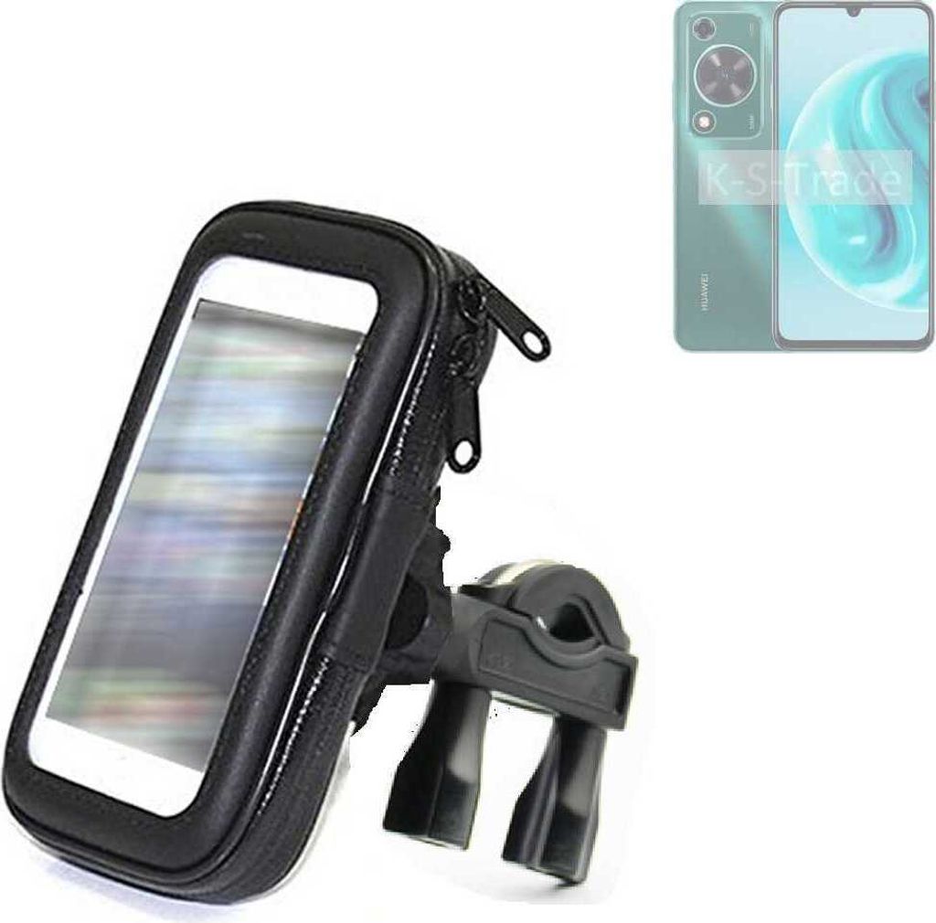 K-S-Trade Fahrrad-Halterung kompatibel mit Huawei Enjoy 70 Pro Handy-Halterung Halter Lenkstange Fahrradhalterung Motorrad Bike Mount Wasserabweisend