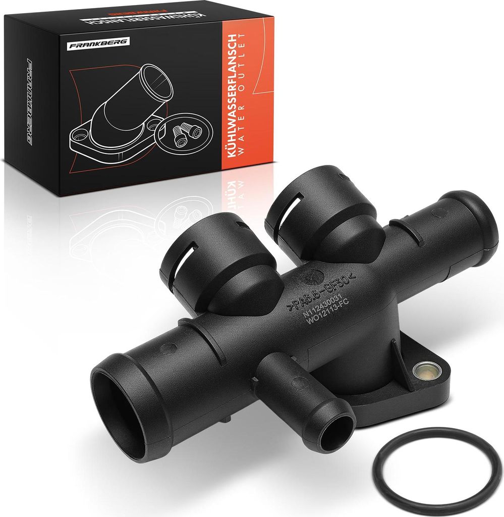 Frankberg 1x Kühlmittelflansch Wasserauslass für VW Jetta III 1K2 1.6L 2004-2010