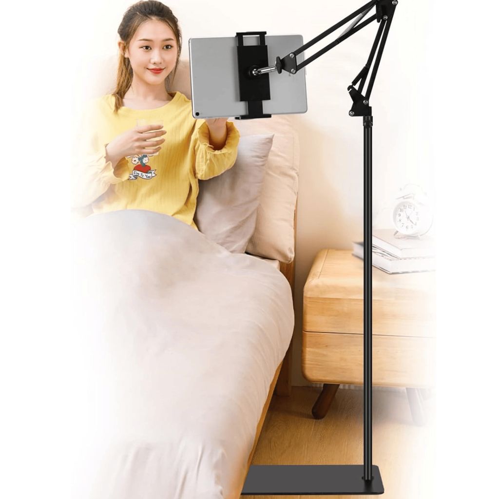 Tablet Halterung, Universeller Tablet Ständer aus Metall, um 360 Grad drehbarer Tablet-Halter für 4,5 - 10,5 Zoll Smartphone, Tablet, Geräte, Sc...