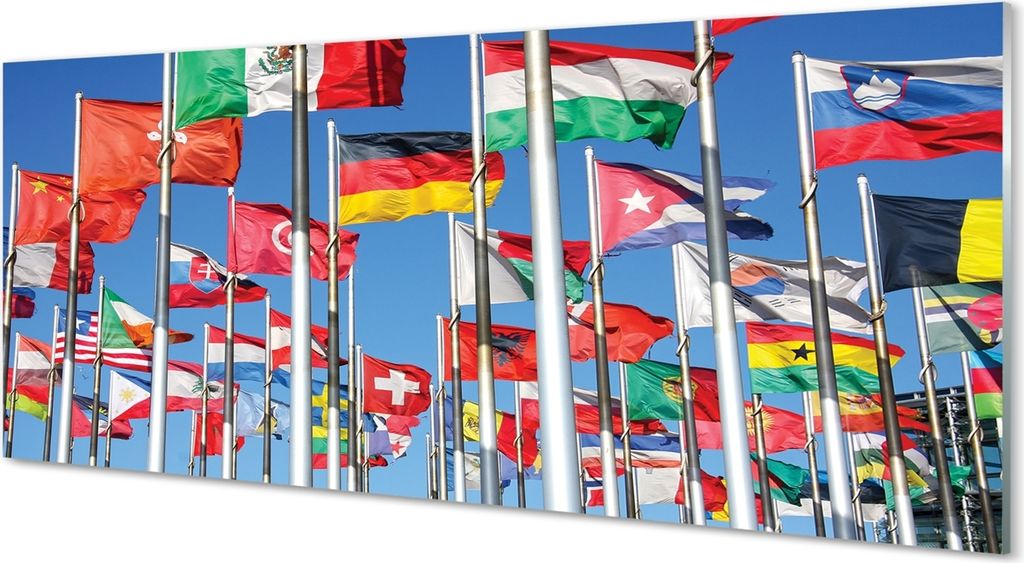 Glasbilder 125x50 Wandkunst Flagge