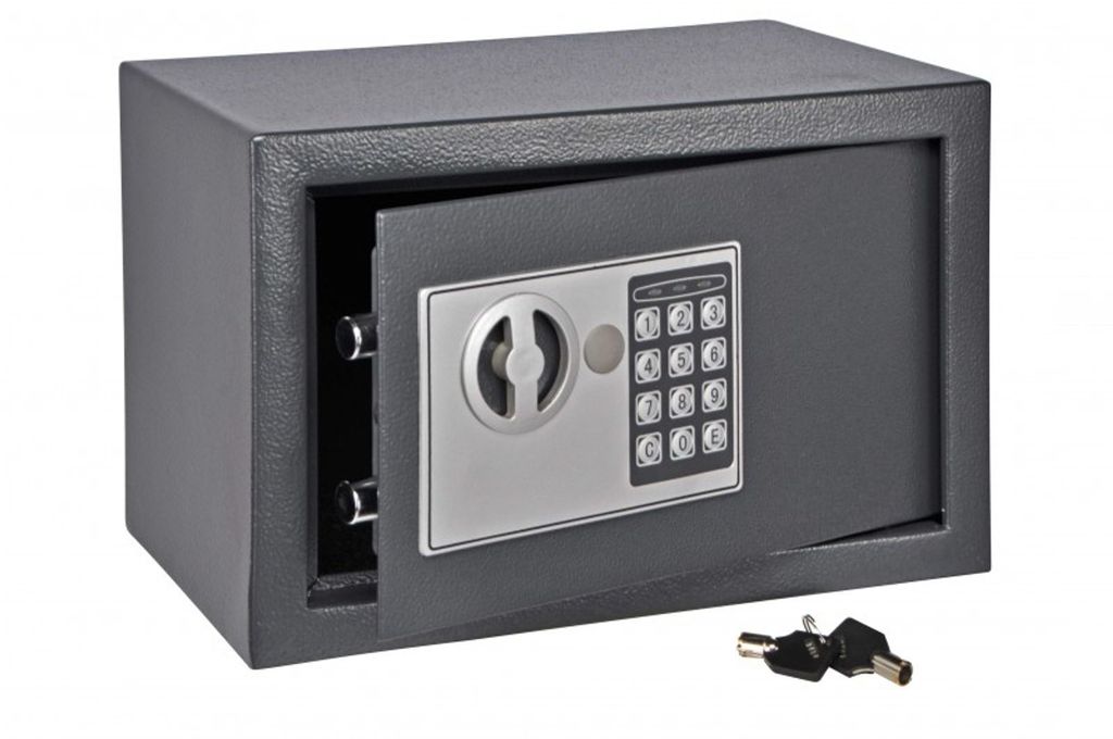 HI Tresor mit Elektroschloss Dunkelgrau 31×20×20 cm Produktbild 