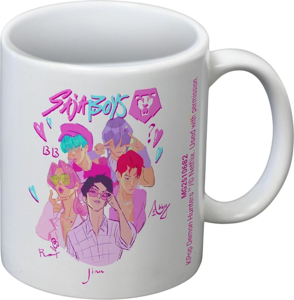 K-Pop Demon Hunters - Kaffeebecher, Bildlich, Saja Jungen PM12813 (Einheitsgröße) (Weiß)