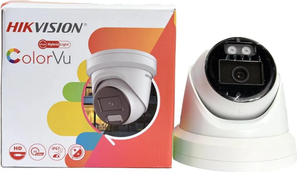 Dôme de vidéo surveillance 8MP blanc avec objectif grand angle de 2,8 mm