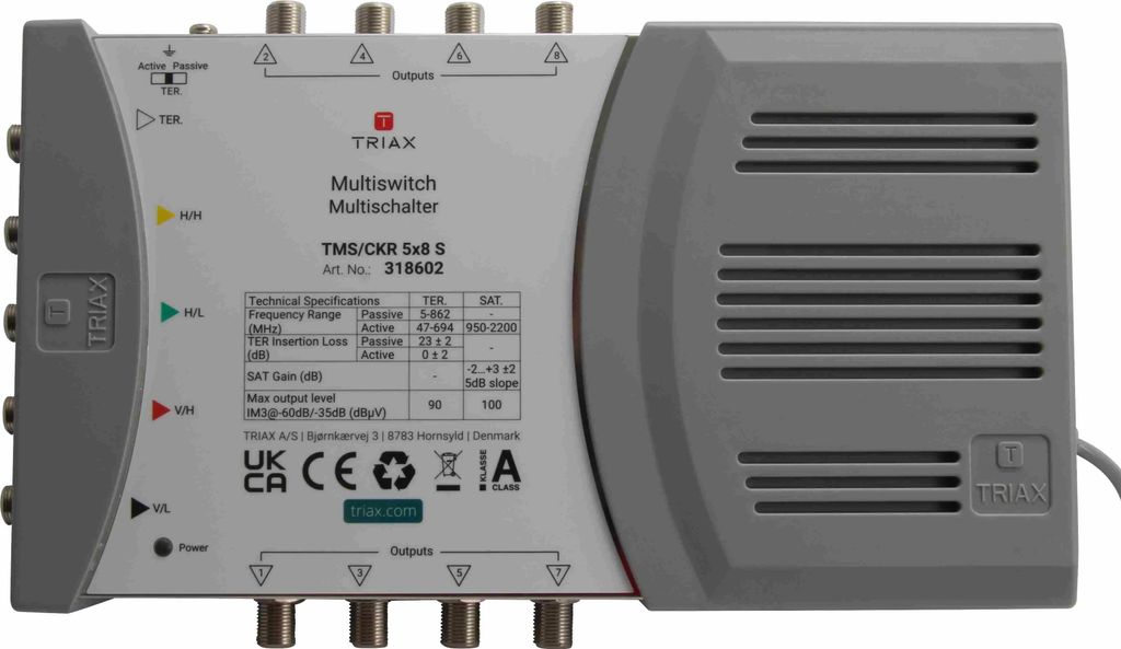 Triax TMS/CKR 5x8 S - Multiswitch Produktbild 